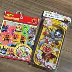 新品未開封アンパンマンスライド式トリオセットキャラ弁ラップ付